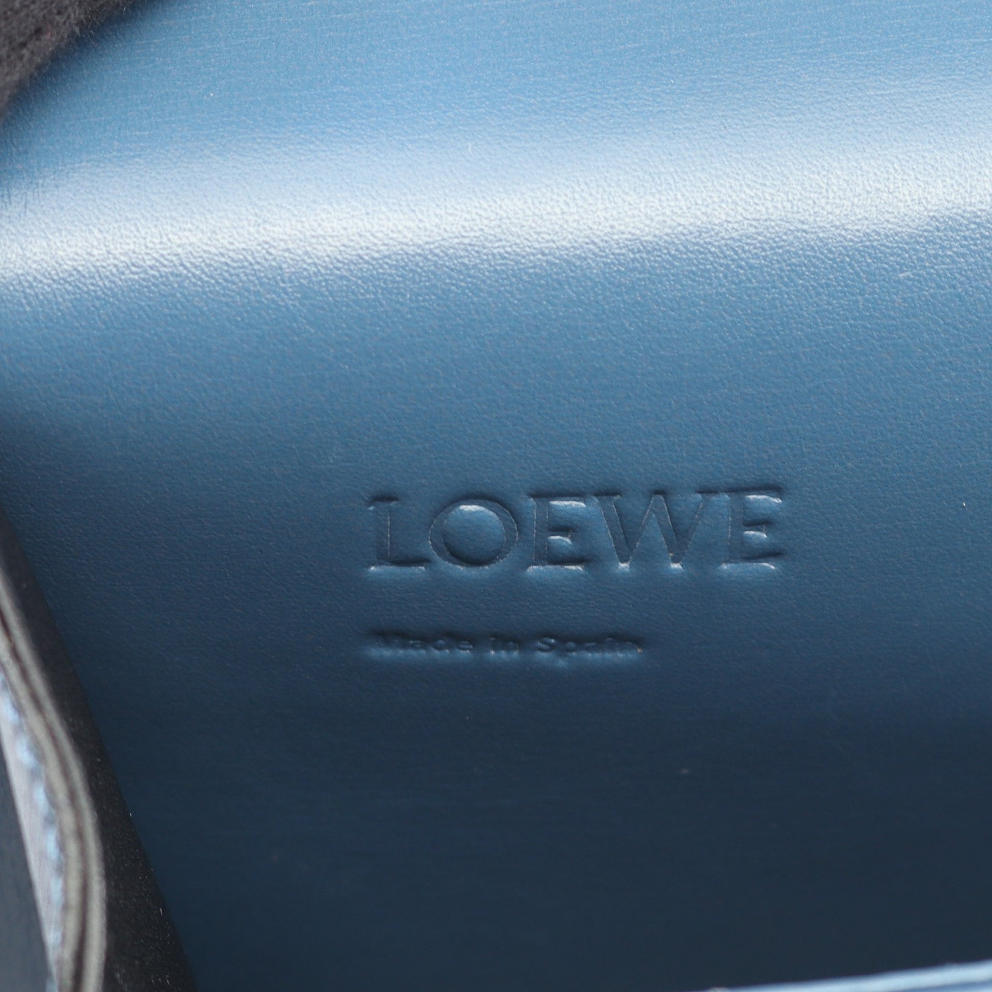 バルセロナ ショルダーバッグ レザー ブルー ロエベ バッグ LOEWE