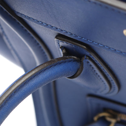 ラゲージ ナノショッパー ハンドバッグ レザー ブルー 2WAY セリーヌ バッグ CELINE