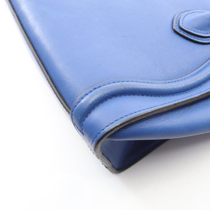 ラゲージ ナノショッパー ハンドバッグ レザー ブルー 2WAY セリーヌ バッグ CELINE