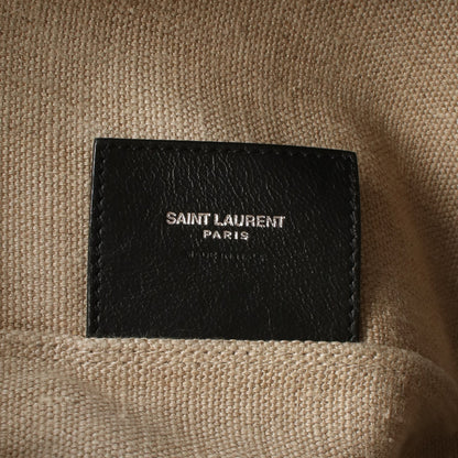 テディ ハンドバッグ トートバッグ キャンバス レザー アイボリー ブラック サンローランパリ バッグ SAINT LAURENT PARIS