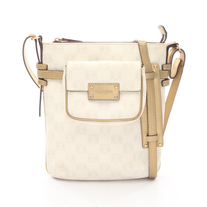 リピートアナグラム ショルダーバッグ PVC レザー オフホワイト ゴールド ロエベ バッグ LOEWE