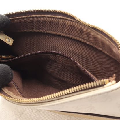 リピートアナグラム ショルダーバッグ PVC レザー オフホワイト ゴールド ロエベ バッグ LOEWE