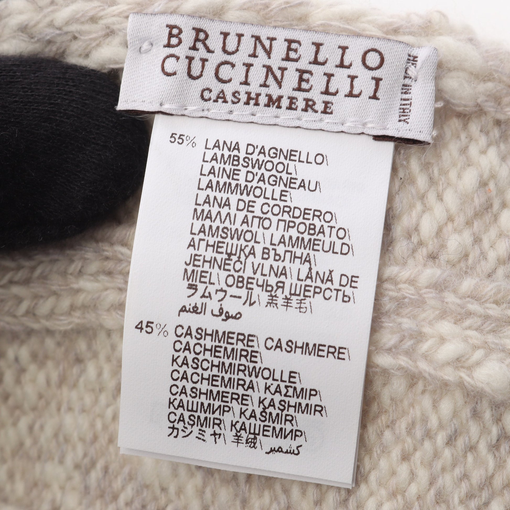 マフラー リブ ウール カシミヤ グレーベージュ ブルネロクチネリ 財布・小物 BRUNELLO CUCINELLI