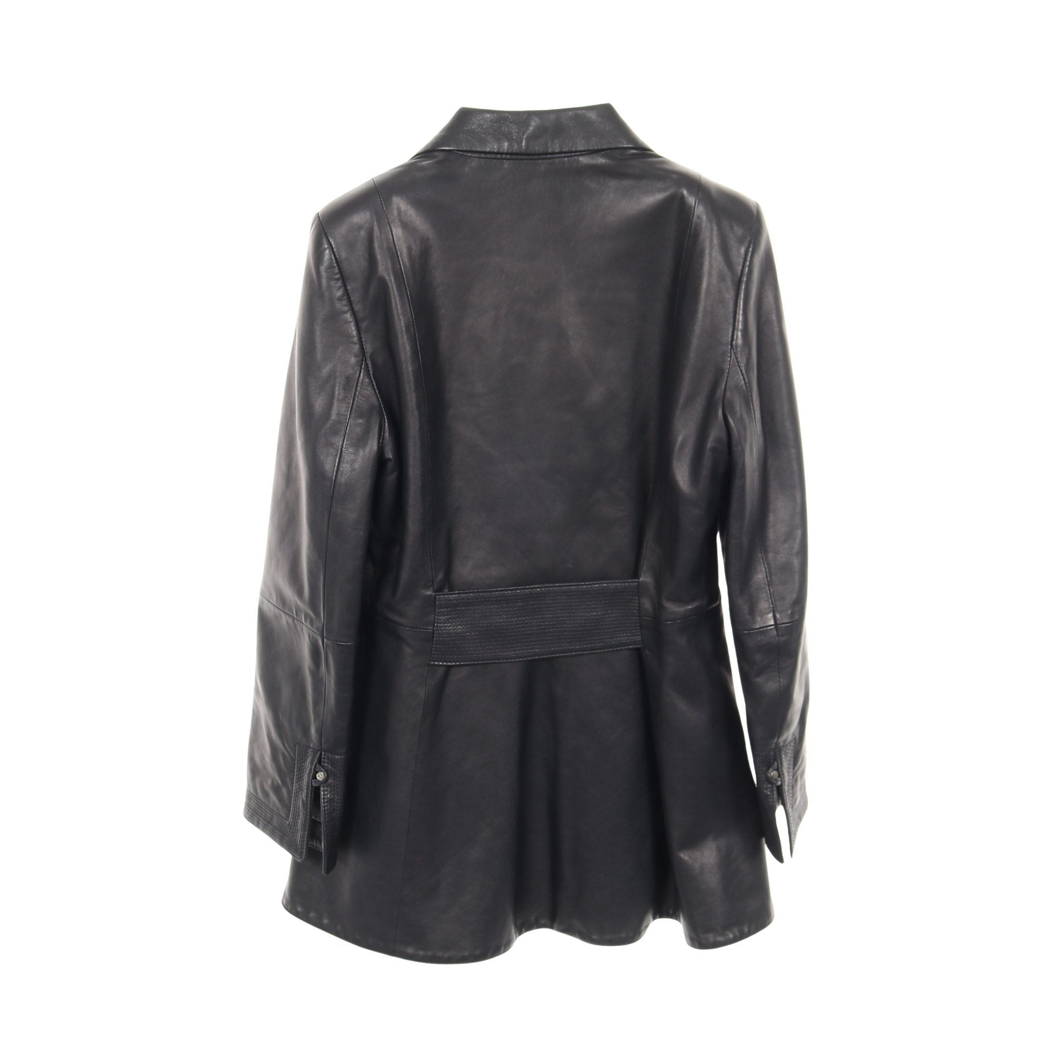 レザージャケット ラムレザー ダークネイビー ジョルジオアルマーニ