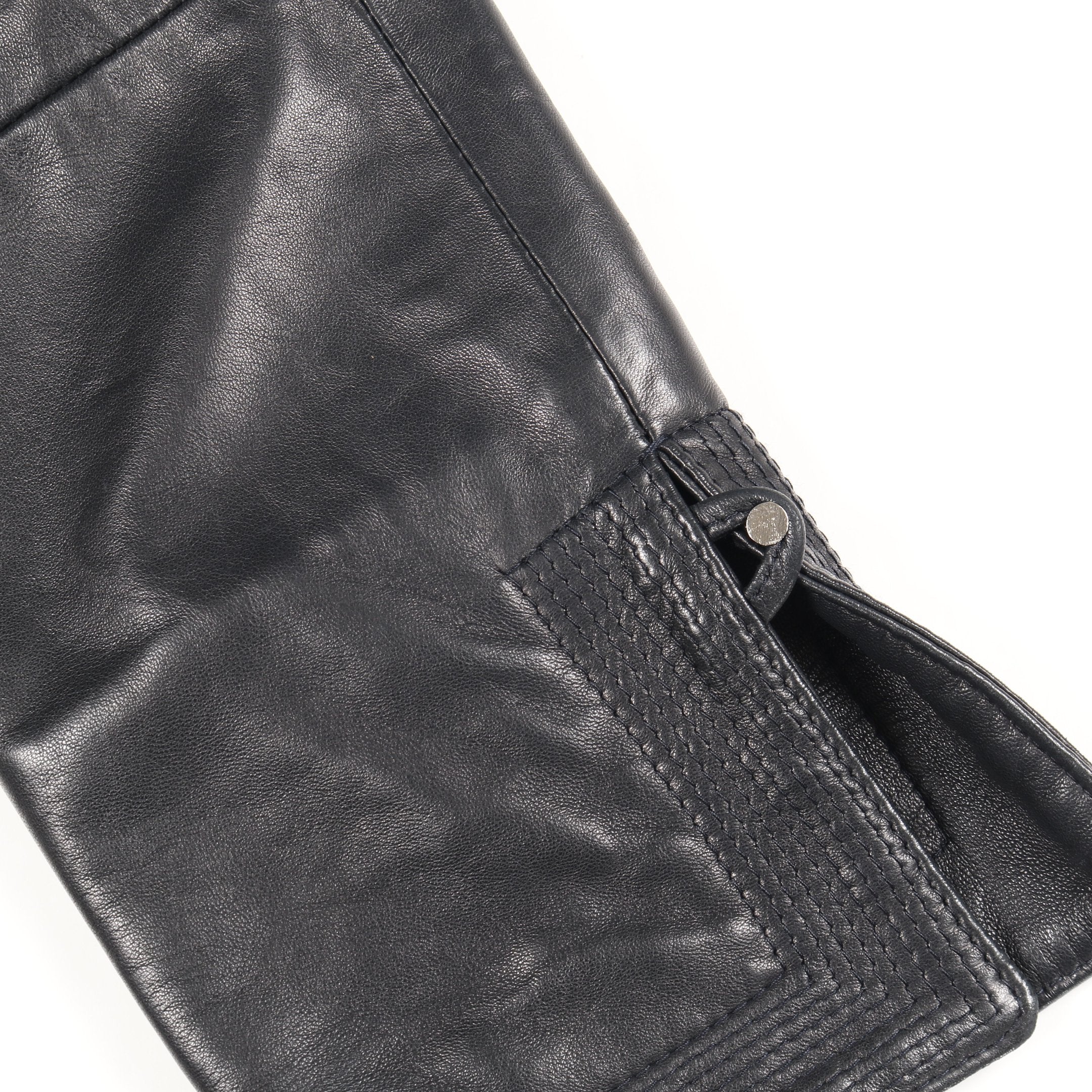 レザージャケット ラムレザー ダークネイビー ジョルジオアルマーニ