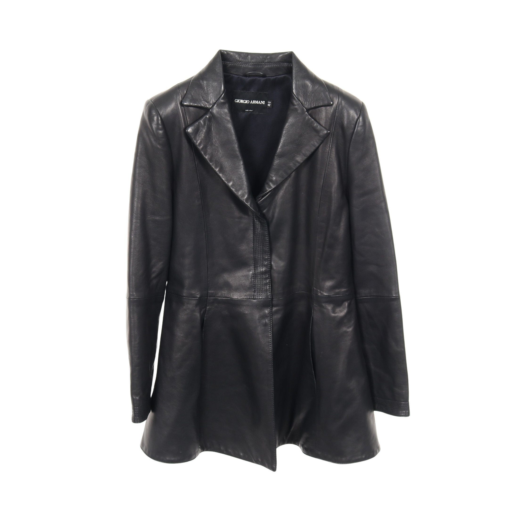 レザージャケット ラムレザー ダークネイビー ジョルジオアルマーニ