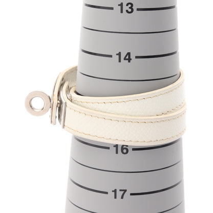 ケリー ドゥブルトゥール ブレスレット レザー ホワイト □I刻印 エルメス アクセサリー HERMES