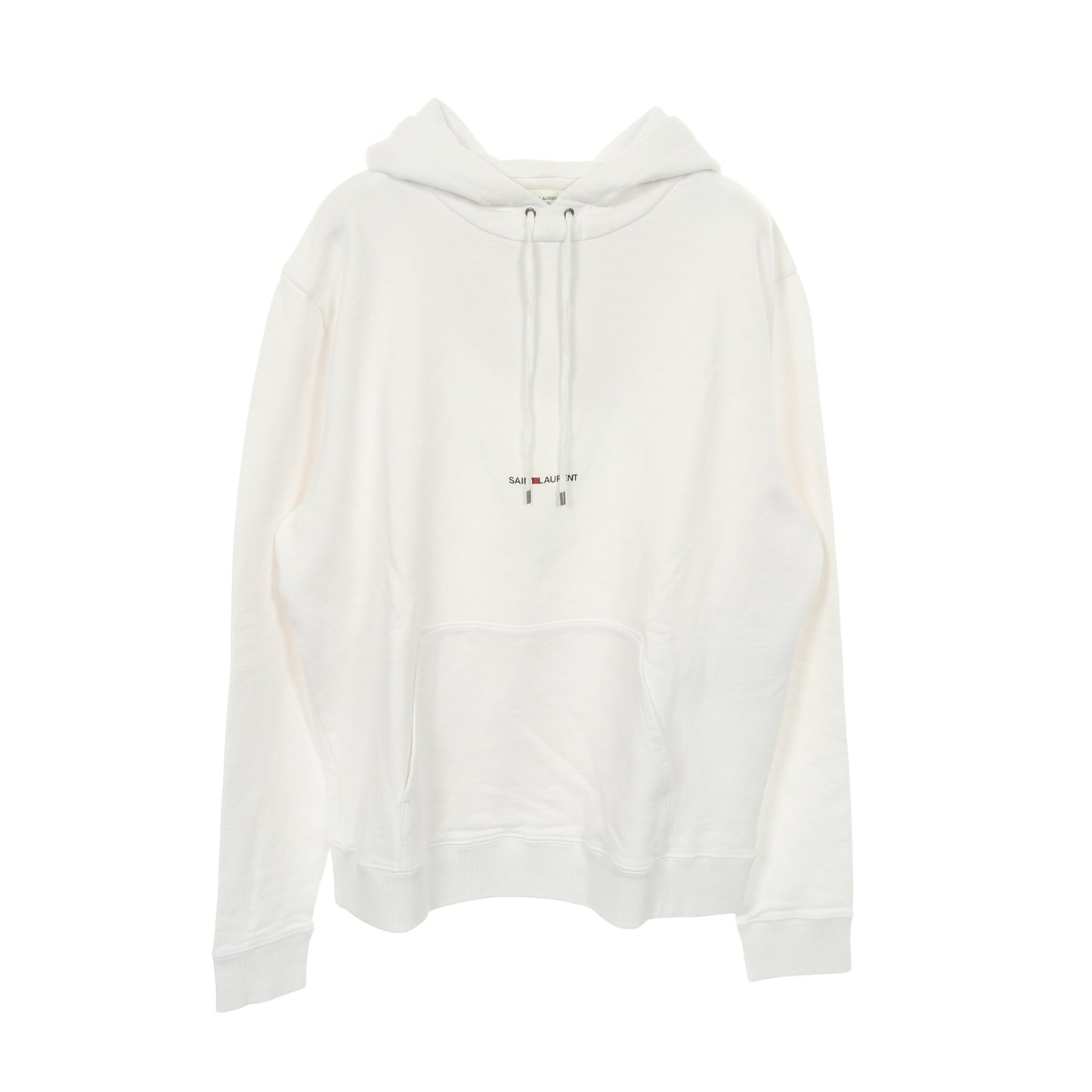 ロゴプリント プルオーバーパーカー コットン ホワイト サンローランパリ トップス SAINT LAURENT PARIS
