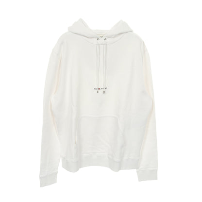ロゴプリント プルオーバーパーカー コットン ホワイト サンローランパリ トップス SAINT LAURENT PARIS