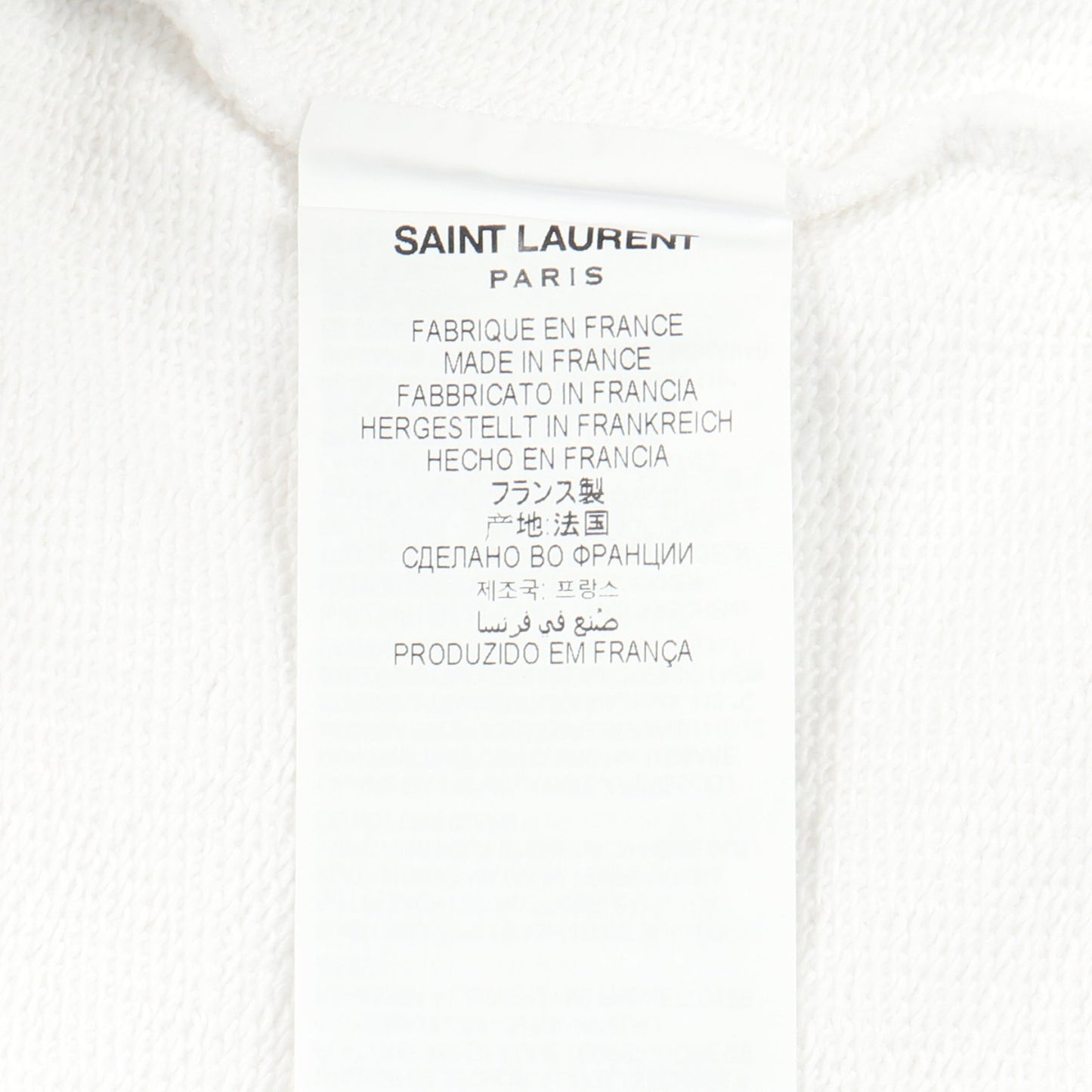 ロゴプリント プルオーバーパーカー コットン ホワイト サンローランパリ トップス SAINT LAURENT PARIS