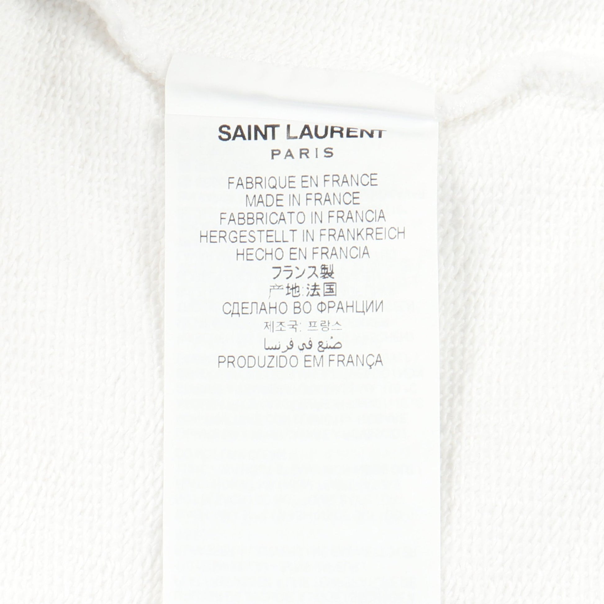 ロゴプリント プルオーバーパーカー コットン ホワイト サンローランパリ トップス SAINT LAURENT PARIS