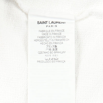 ロゴプリント プルオーバーパーカー コットン ホワイト サンローランパリ トップス SAINT LAURENT PARIS