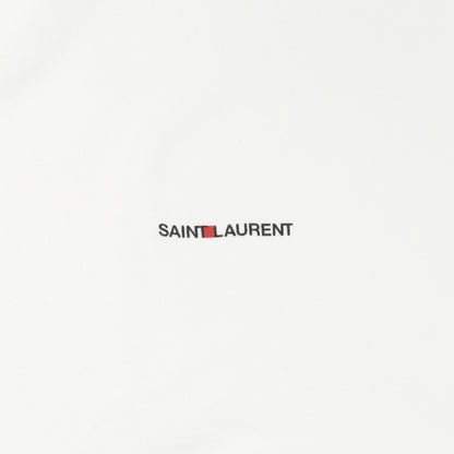 ロゴプリント プルオーバーパーカー コットン ホワイト サンローランパリ トップス SAINT LAURENT PARIS