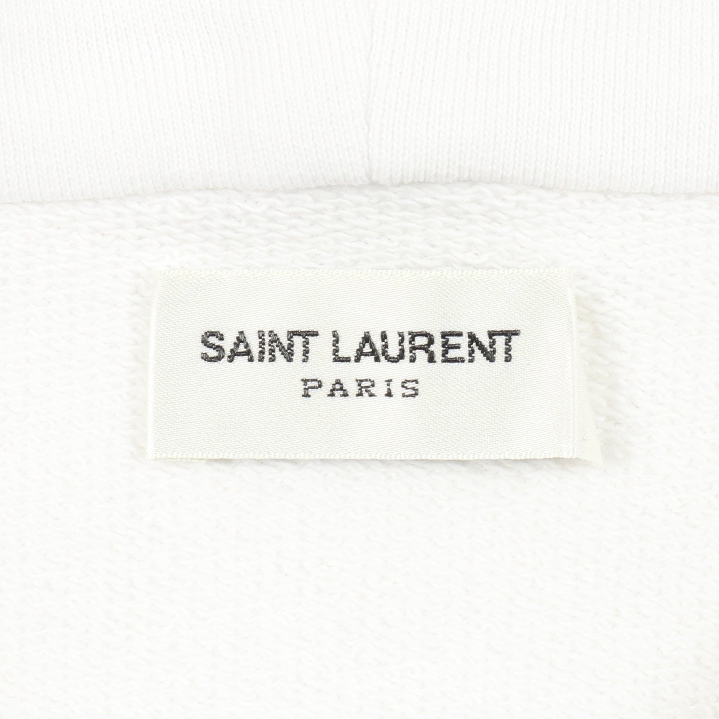 ロゴプリント プルオーバーパーカー コットン ホワイト サンローランパリ トップス SAINT LAURENT PARIS