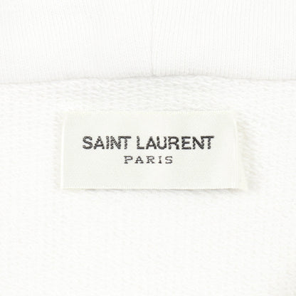 ロゴプリント プルオーバーパーカー コットン ホワイト サンローランパリ トップス SAINT LAURENT PARIS