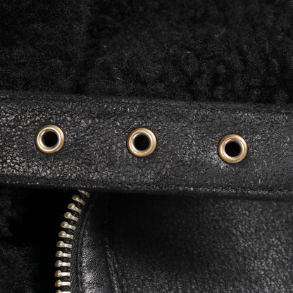 Ian Shearling Jacket ムートンジャケット レザージャケット ムートン ブラック アクネストゥディオズ アウター Acne Studios