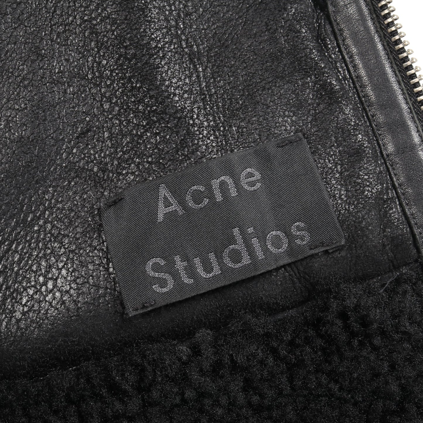 Ian Shearling Jacket ムートンジャケット レザージャケット ムートン ブラック アクネストゥディオズ アウター Acne Studios