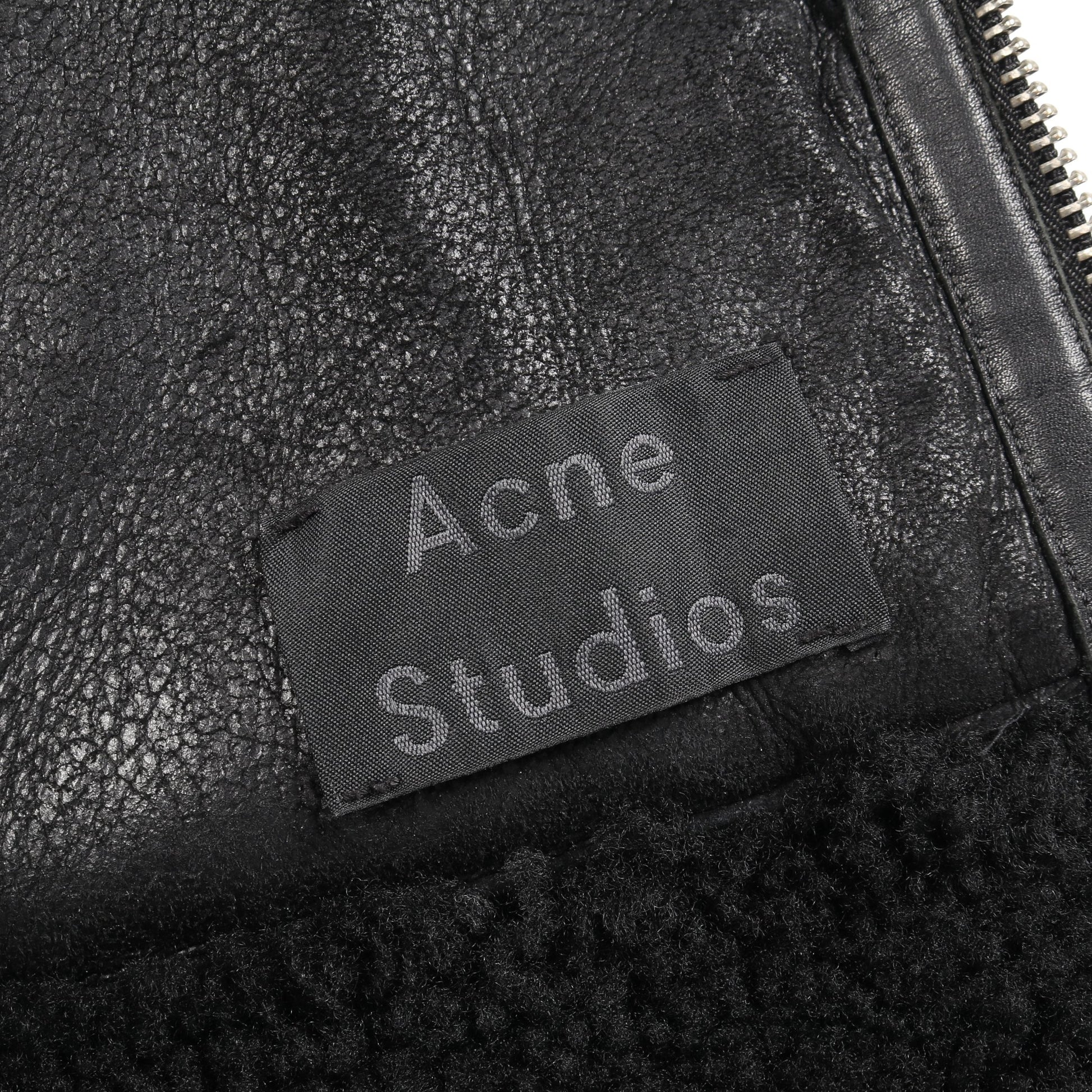 Ian Shearling Jacket ムートンジャケット レザージャケット ムートン ブラック アクネストゥディオズ アウター Acne Studios