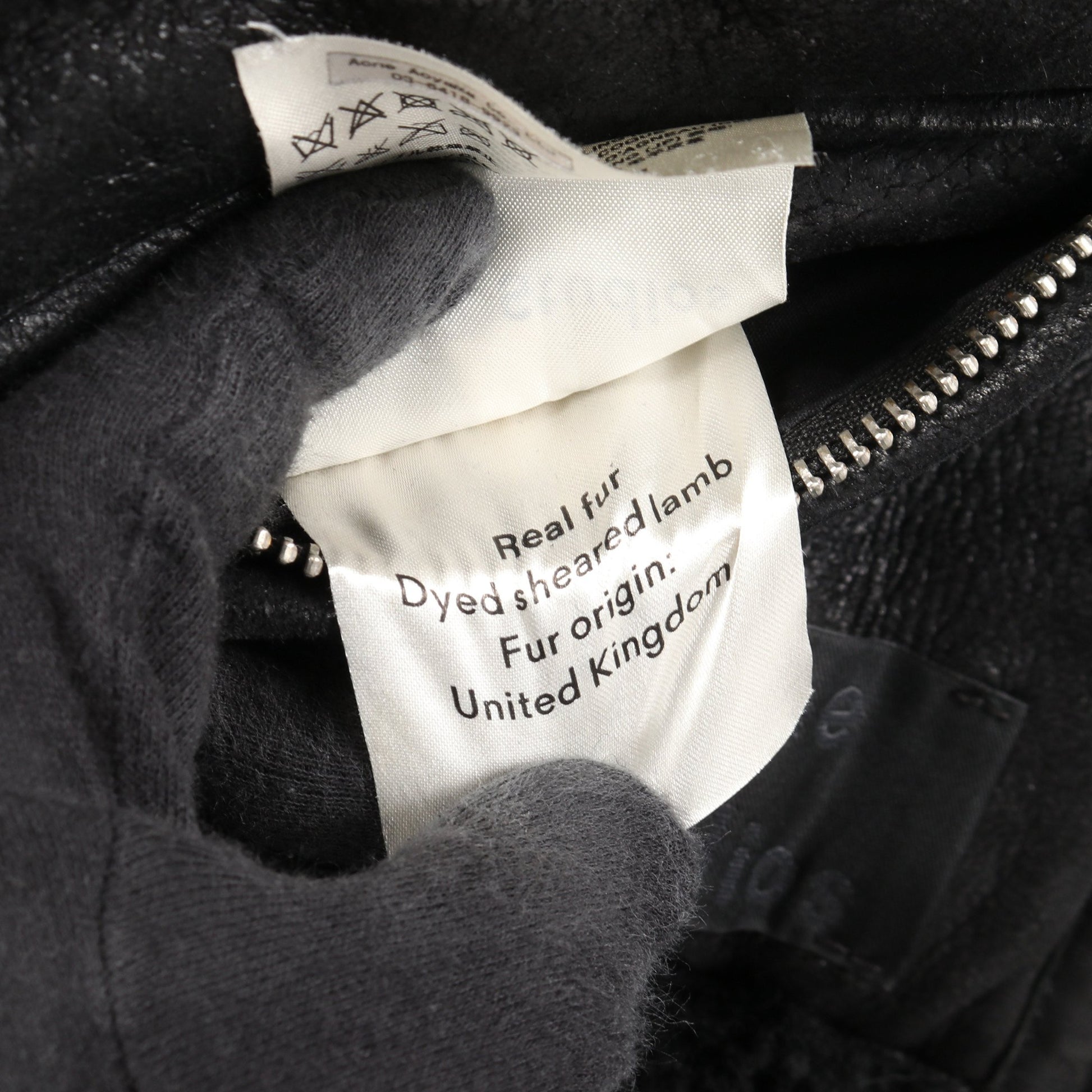Ian Shearling Jacket ムートンジャケット レザージャケット ムートン ブラック アクネストゥディオズ アウター Acne Studios