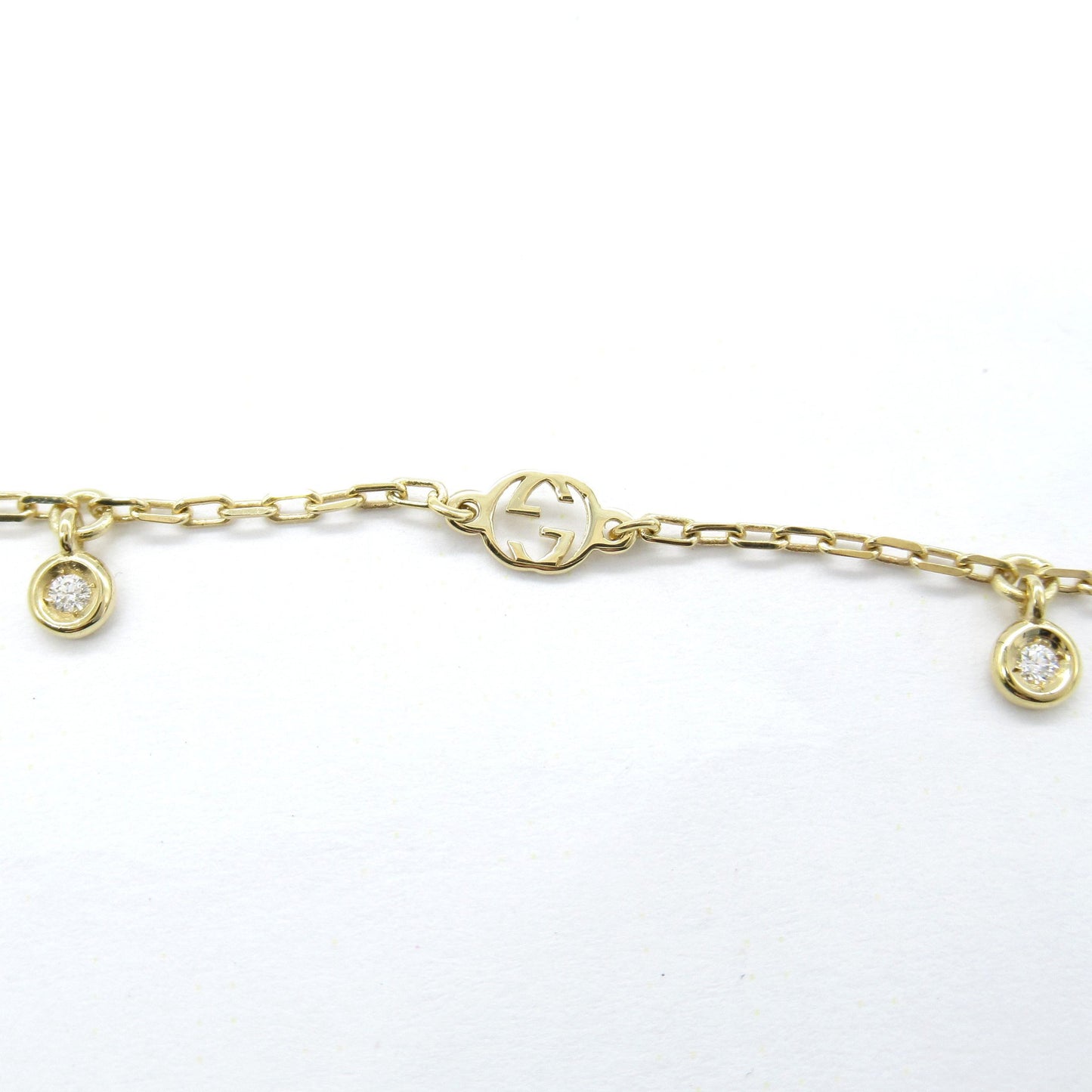 インターロッキング ダイヤ ネックレス ネックレス K18YG ダイヤモンド イエローゴールド クリア グッチ アクセサリー GUCCI