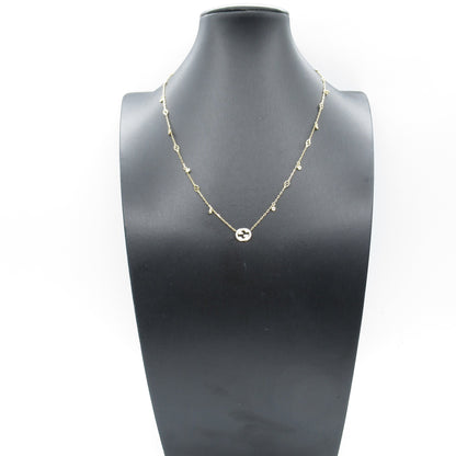 インターロッキング ダイヤ ネックレス ネックレス K18YG ダイヤモンド イエローゴールド クリア グッチ アクセサリー GUCCI