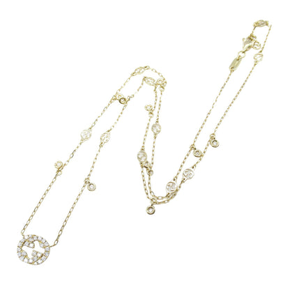 インターロッキング ダイヤ ネックレス ネックレス K18YG ダイヤモンド イエローゴールド クリア グッチ アクセサリー GUCCI