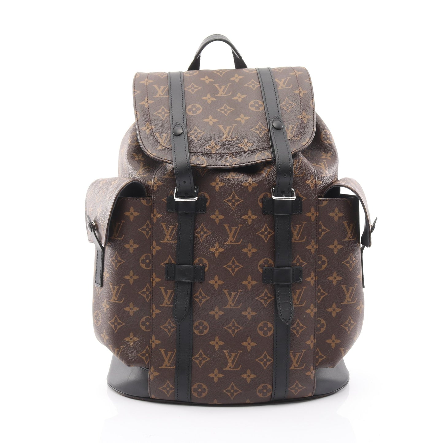 クリストファー MM モノグラムマカサー バックパック リュックサック PVC レザー ブラウン ブラック ルイヴィトン バッグ LOUIS VUITTON