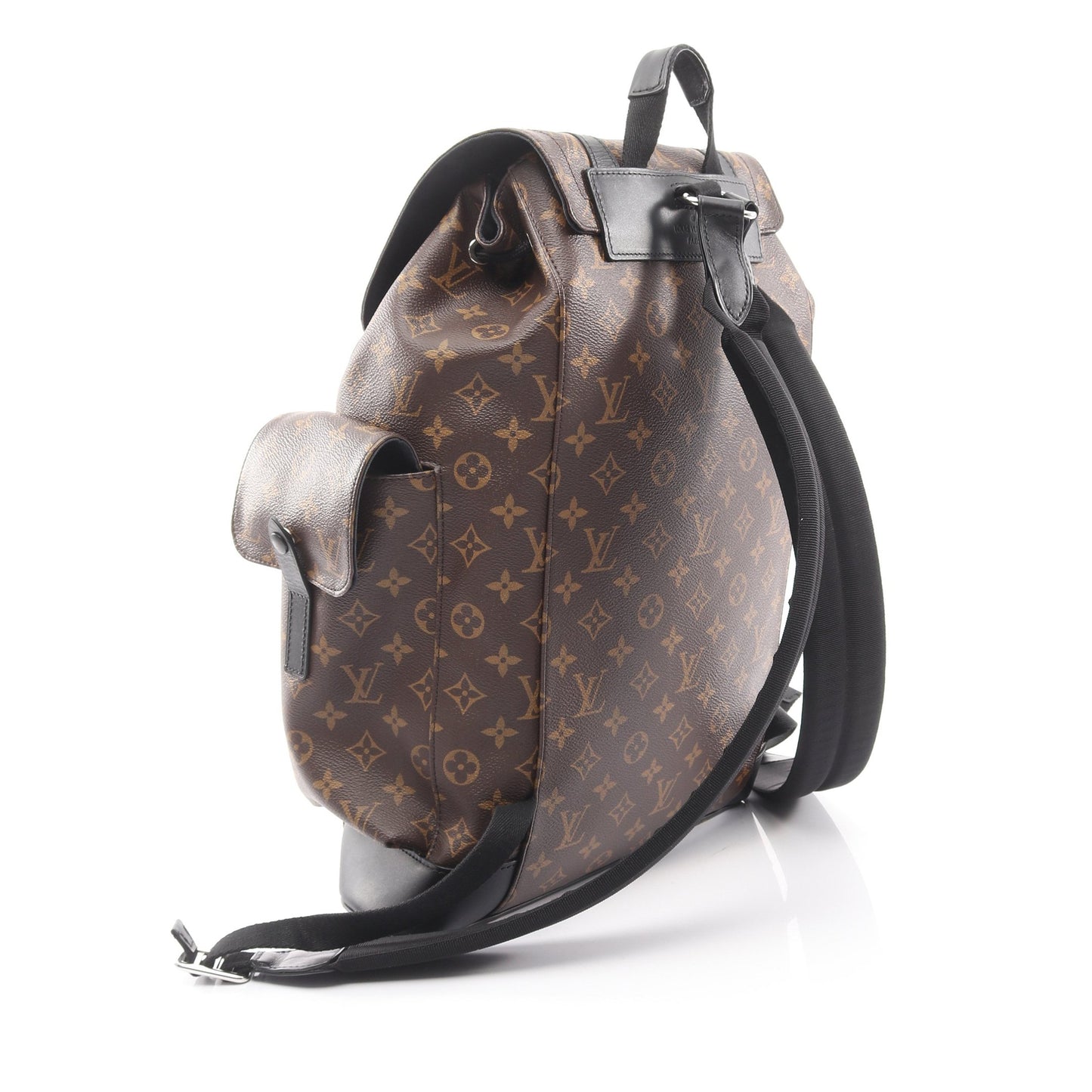 クリストファー MM モノグラムマカサー バックパック リュックサック PVC レザー ブラウン ブラック ルイヴィトン バッグ LOUIS VUITTON