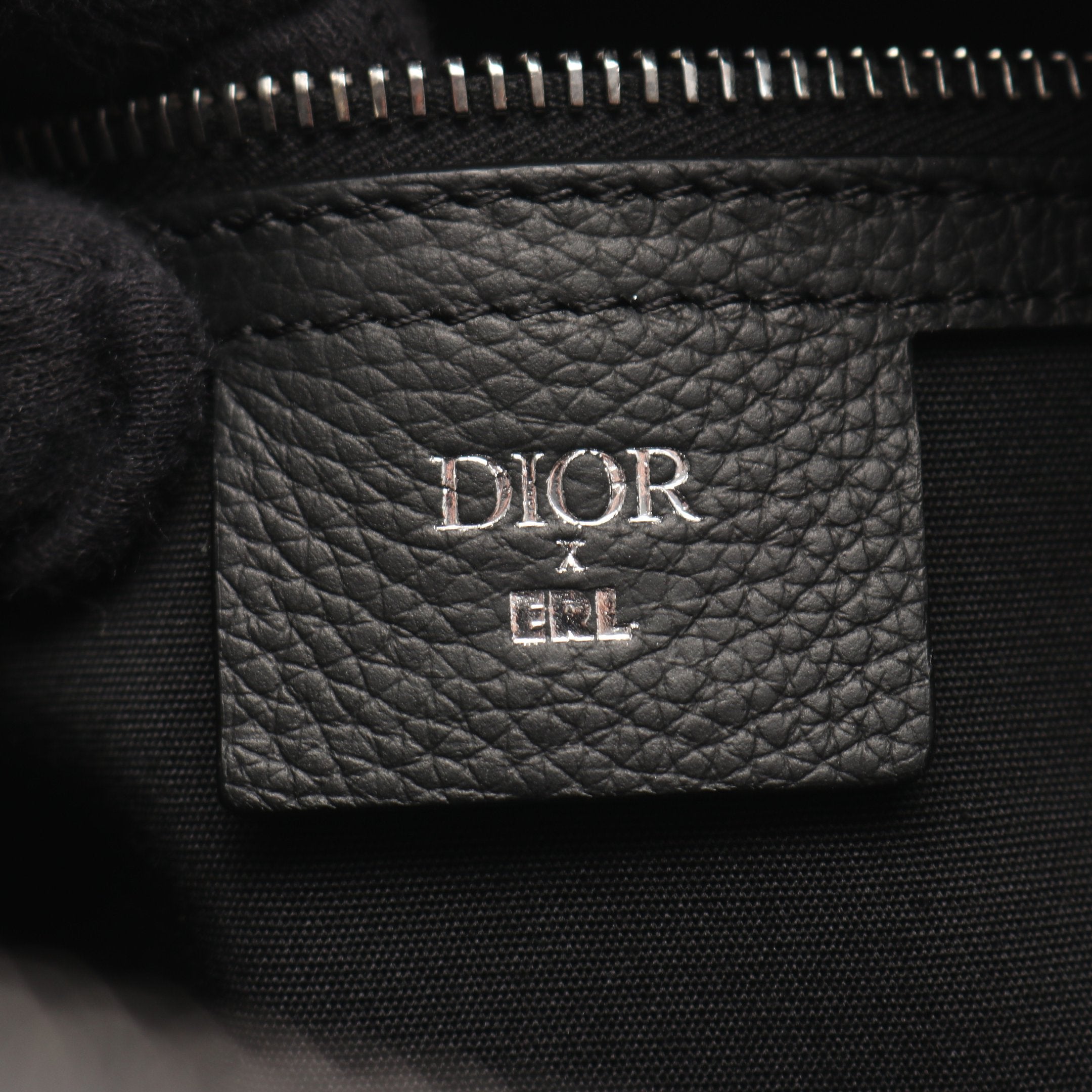 Dior ブラック レザーボストンバッグ DIOR × ERL サドルバッグ ボストンバッグ レザー ブラック 2WAY