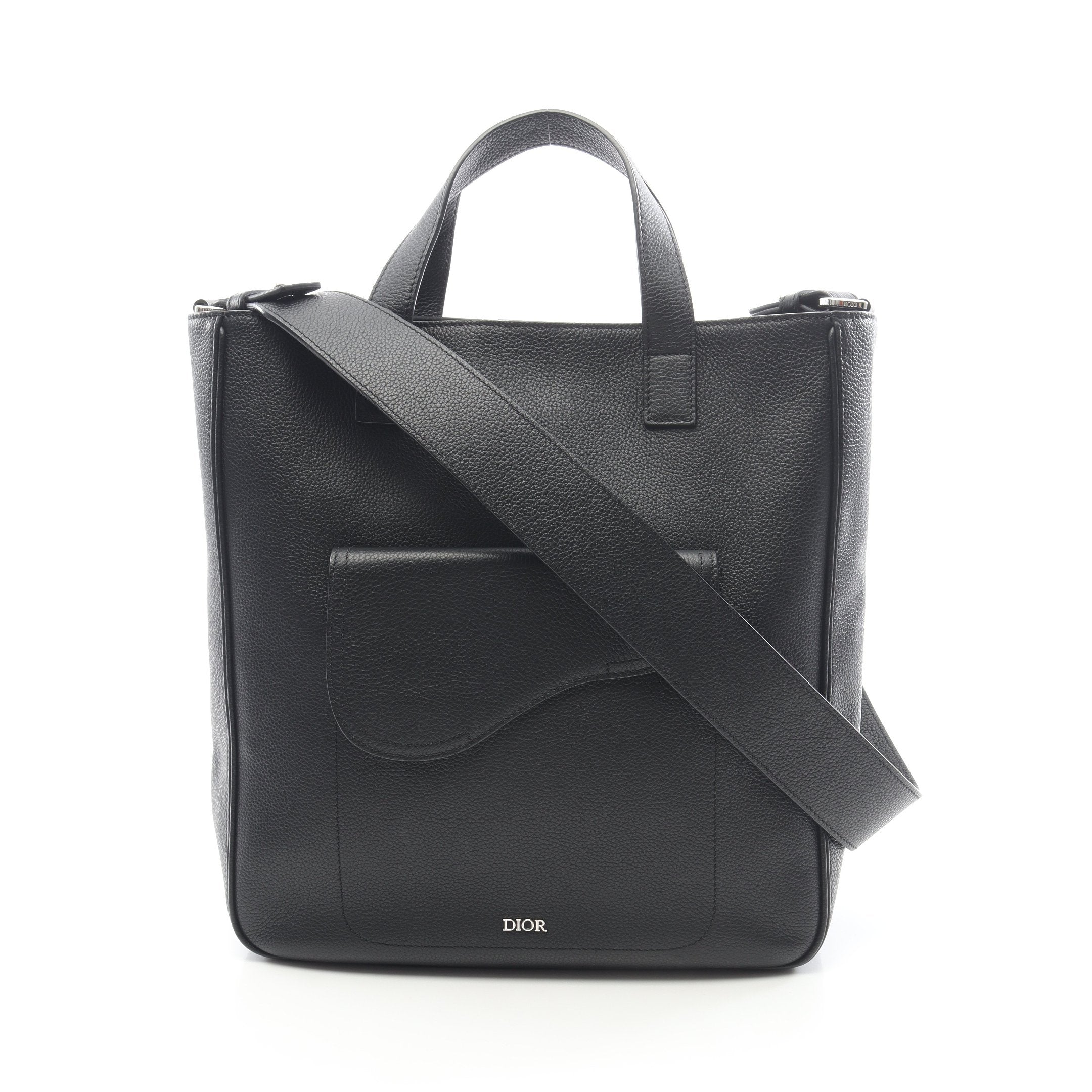 ディオール CHRISTIAN DIOR サドル 2WAYバッグ ショルダーバッグ ハンドバッグ サドル レザー ブラック 中古 新入荷 OB1966 Christian Dior（クリスチャン・ディオール） ディオール サドル 2WAY