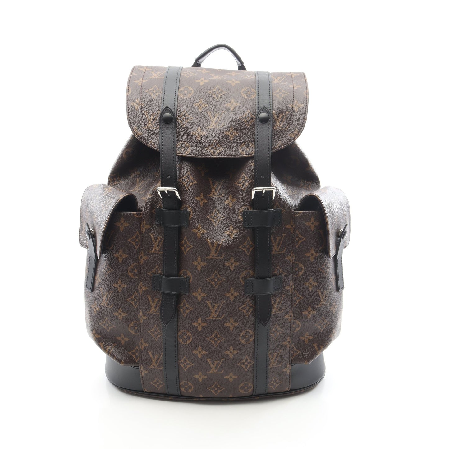 クリストファー MM モノグラムマカサー バックパック リュックサック PVC レザー ブラウン ブラック ルイヴィトン バッグ LOUIS VUITTON