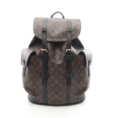 クリストファー MM モノグラムマカサー バックパック リュックサック PVC レザー ブラウン ブラック ルイヴィトン バッグ LOUIS VUITTON