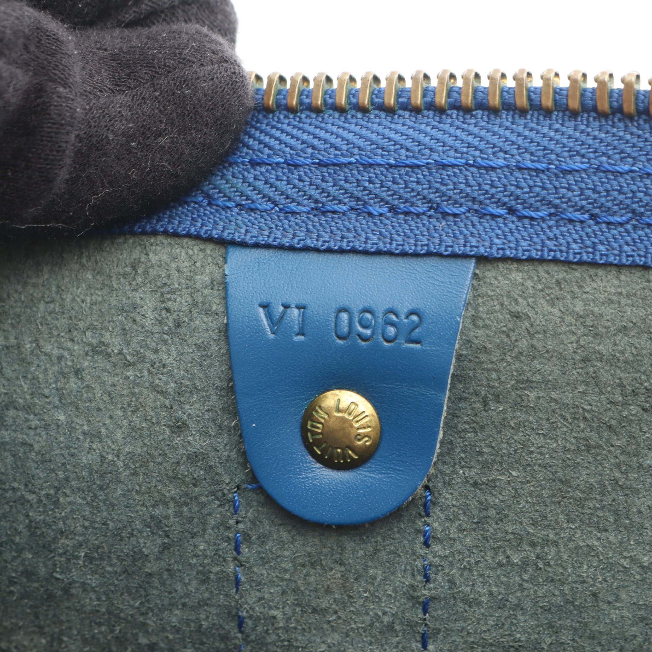 キーポル50 エピ トレドブルー ボストンバッグ レザー ブルー ルイ