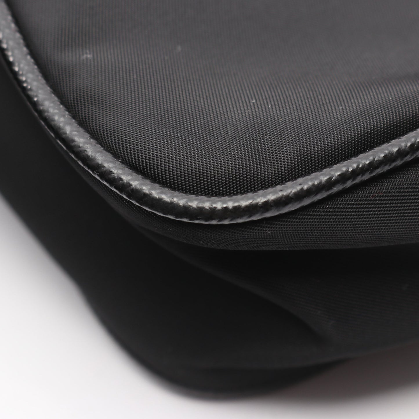 TESSUTO+SAFFIANO Re-nylon ショルダーバッグ ナイロン サフィアーノレザー ブラック プラダ バッグ PRADA