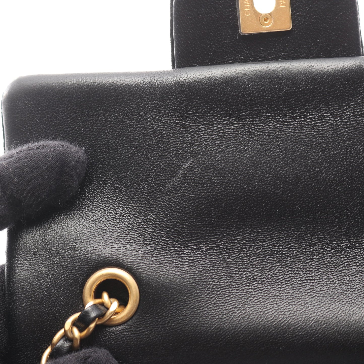 マトラッセ チェーンショルダーバッグ ベロア ブラック ゴールド金具 2WAY シャネル バッグ CHANEL