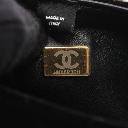 マトラッセ チェーンショルダーバッグ ベロア ブラック ゴールド金具 2WAY シャネル バッグ CHANEL
