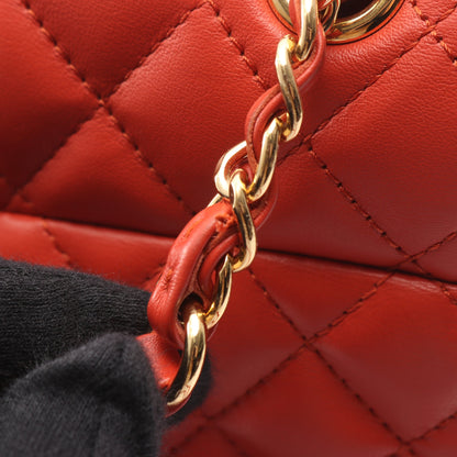 マトラッセ バックパック リュックサック レザー オレンジ ゴールド金具 シャネル バッグ CHANEL