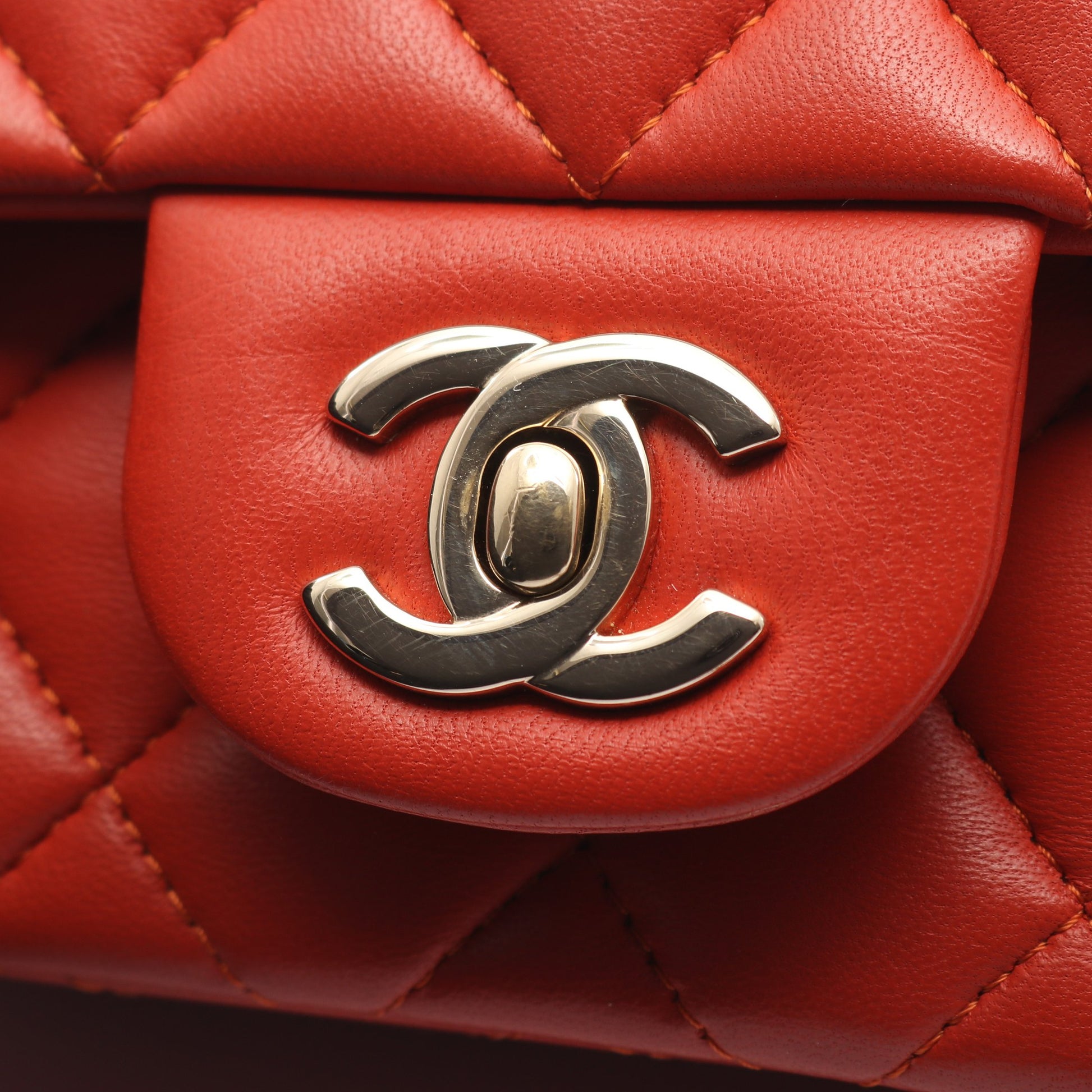 ミニマトラッセ20 チェーンショルダーバッグ ラムスキン レッドブラウン ゴールド金具 シャネル バッグ CHANEL