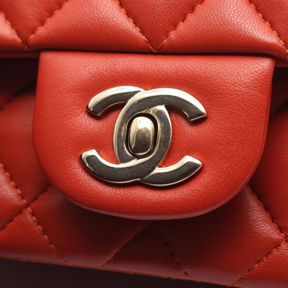 ミニマトラッセ20 チェーンショルダーバッグ ラムスキン レッドブラウン ゴールド金具 シャネル バッグ CHANEL