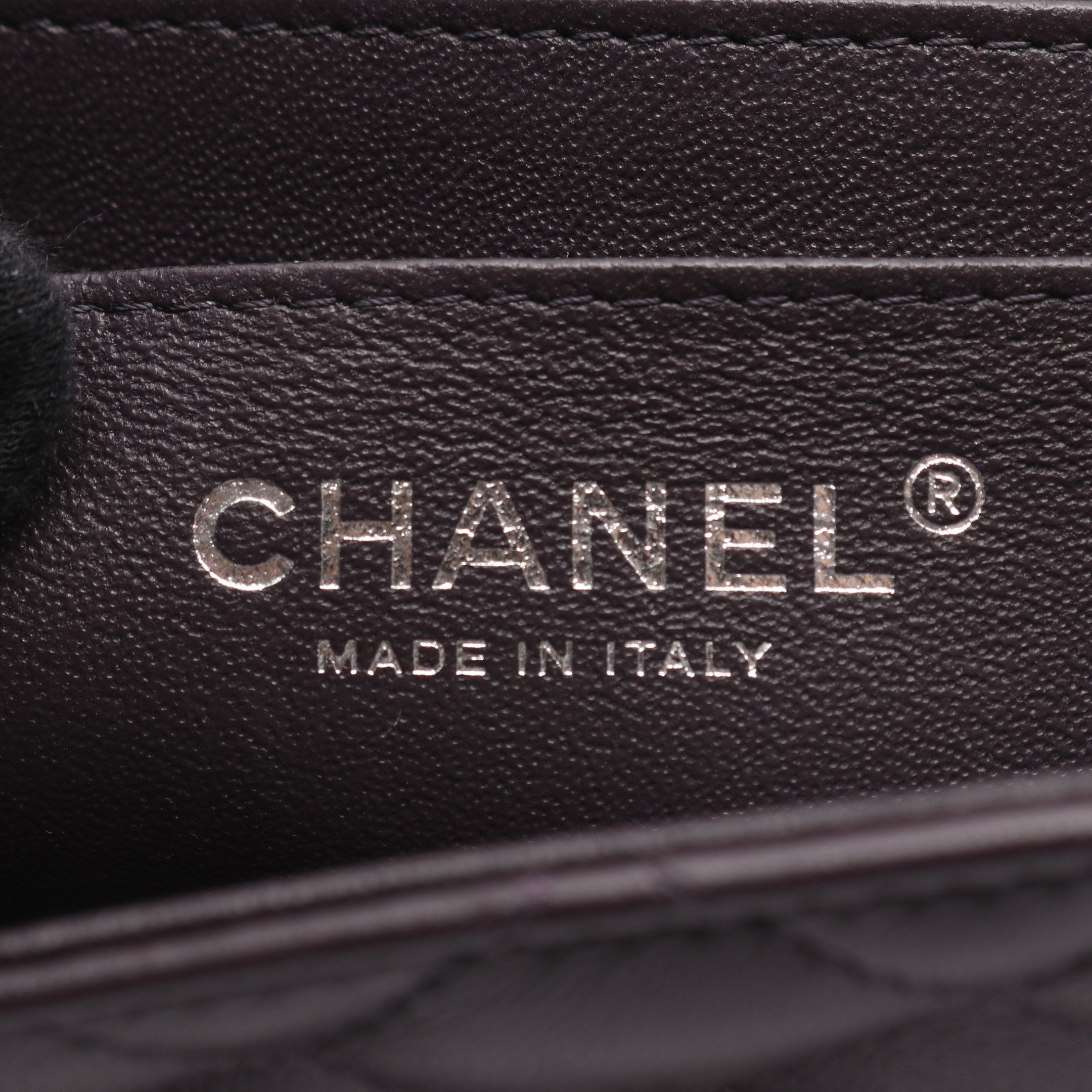 ミニマトラッセ チェーンショルダーバッグ ラムスキン ダークブラウン