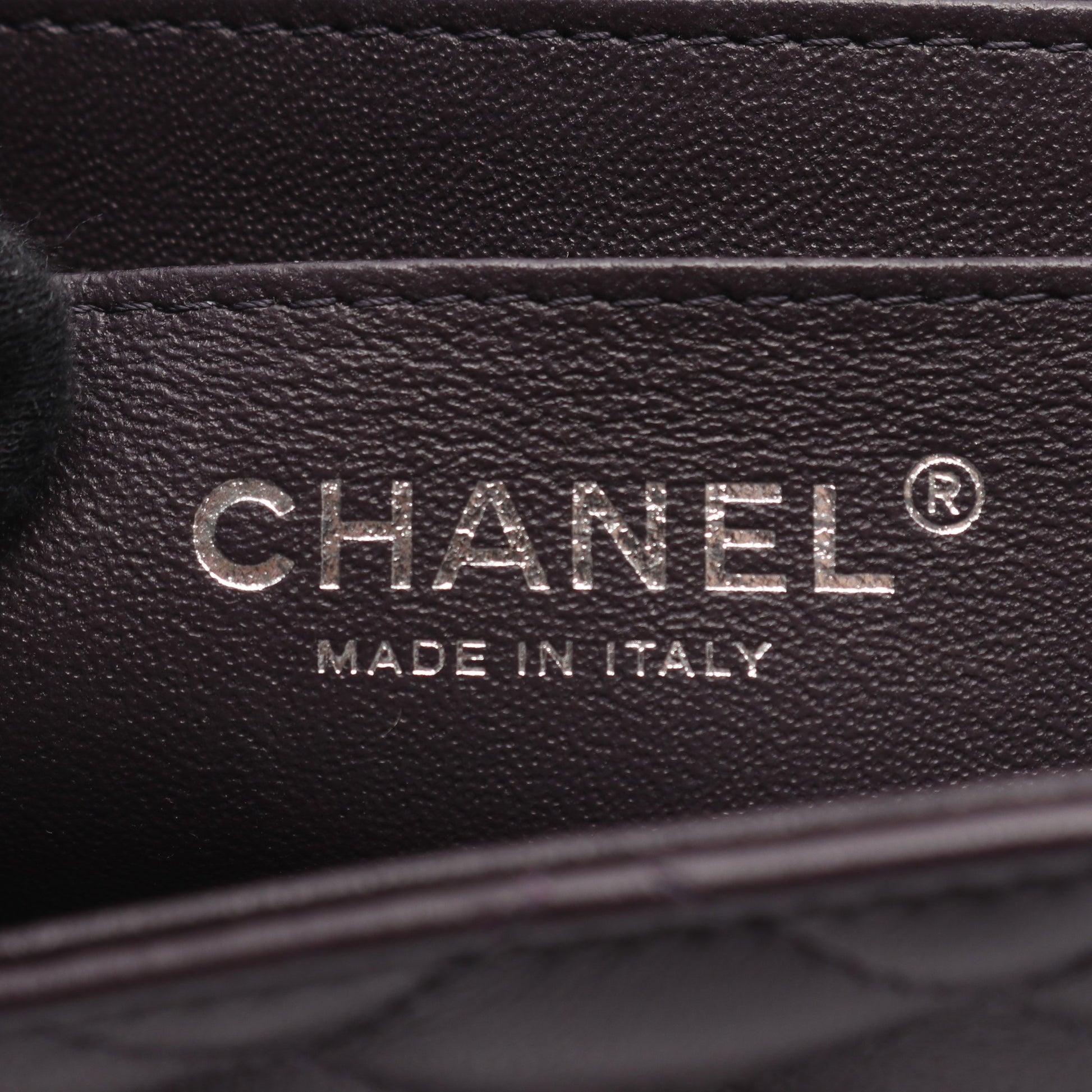 ミニマトラッセ チェーンショルダーバッグ ラムスキン ダークブラウン シルバー金具 シャネル バッグ CHANEL