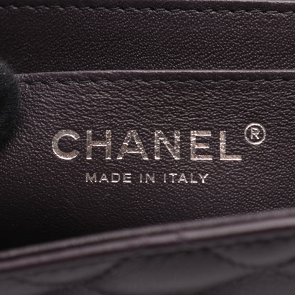 ミニマトラッセ チェーンショルダーバッグ ラムスキン ダークブラウン シルバー金具 シャネル バッグ CHANEL