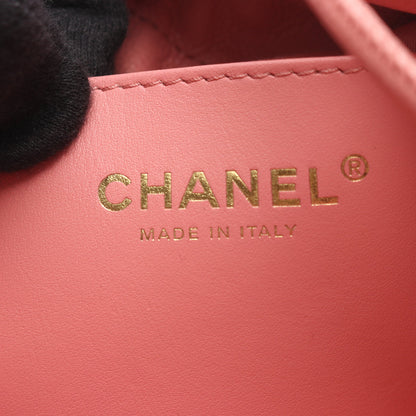 CHANEL 22 ミニ チェーンショルダーバッグ キャビアスキン ピンク ゴールド金具 2WAY シャネル バッグ CHANEL