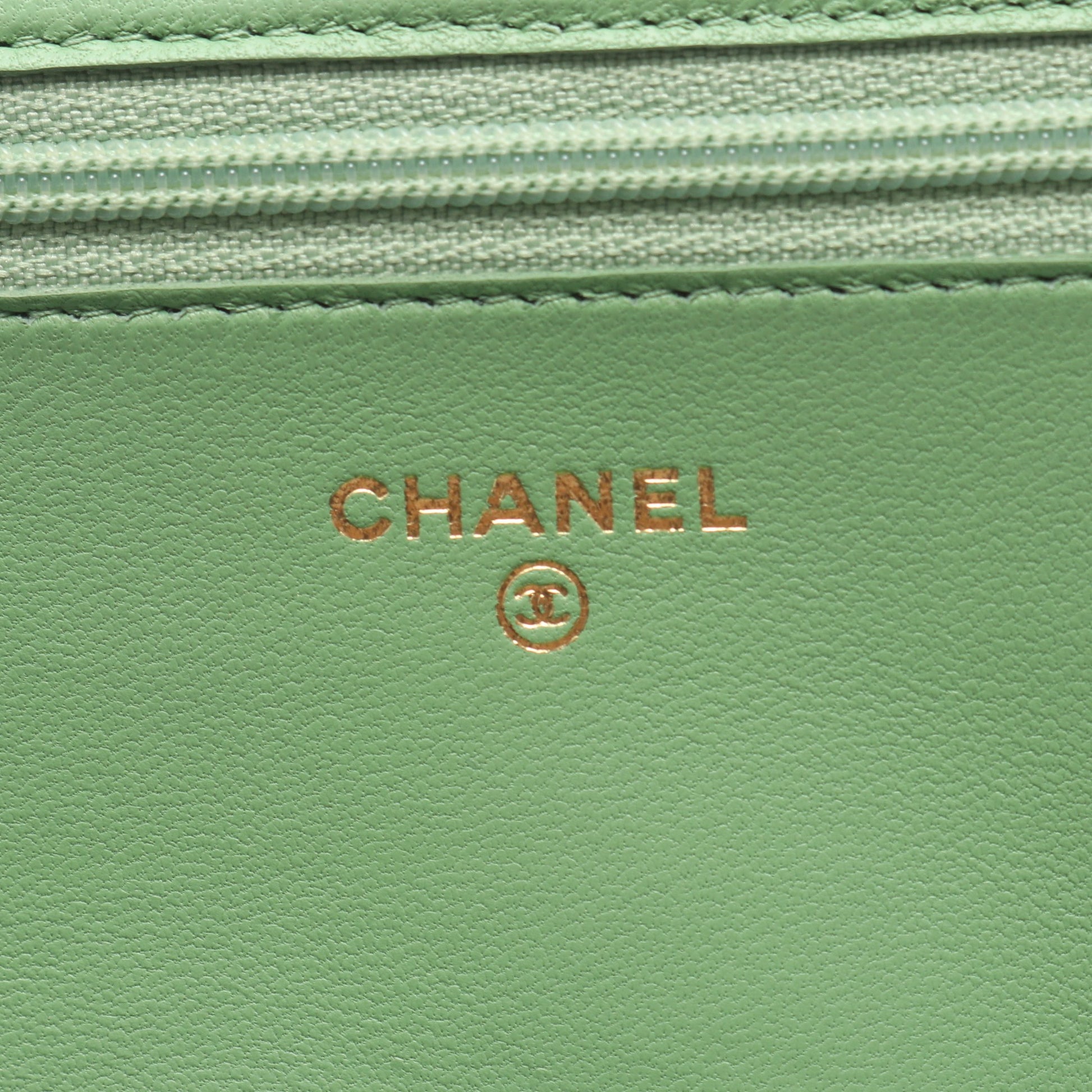 ボーイシャネル マトラッセ チェーンウォレット ラムスキン ライトグリーン ゴールド金具 シャネル バッグ CHANEL