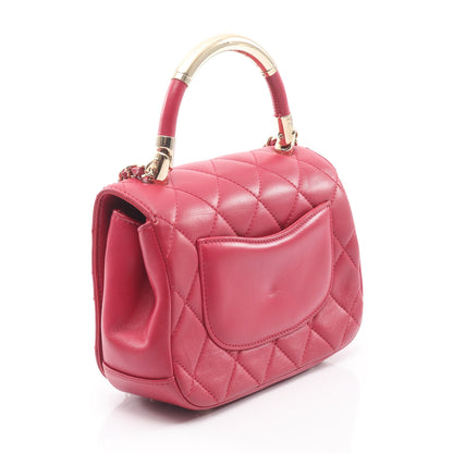 チェーンショルダーバッグ ラムスキン レッド ゴールド金具 2WAY シャネル バッグ CHANEL