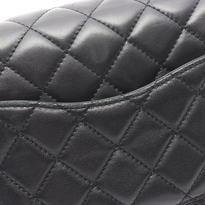 マトラッセ チェーンショルダーバッグ ラムスキン ブラック ゴールド金具 シャネル バッグ CHANEL