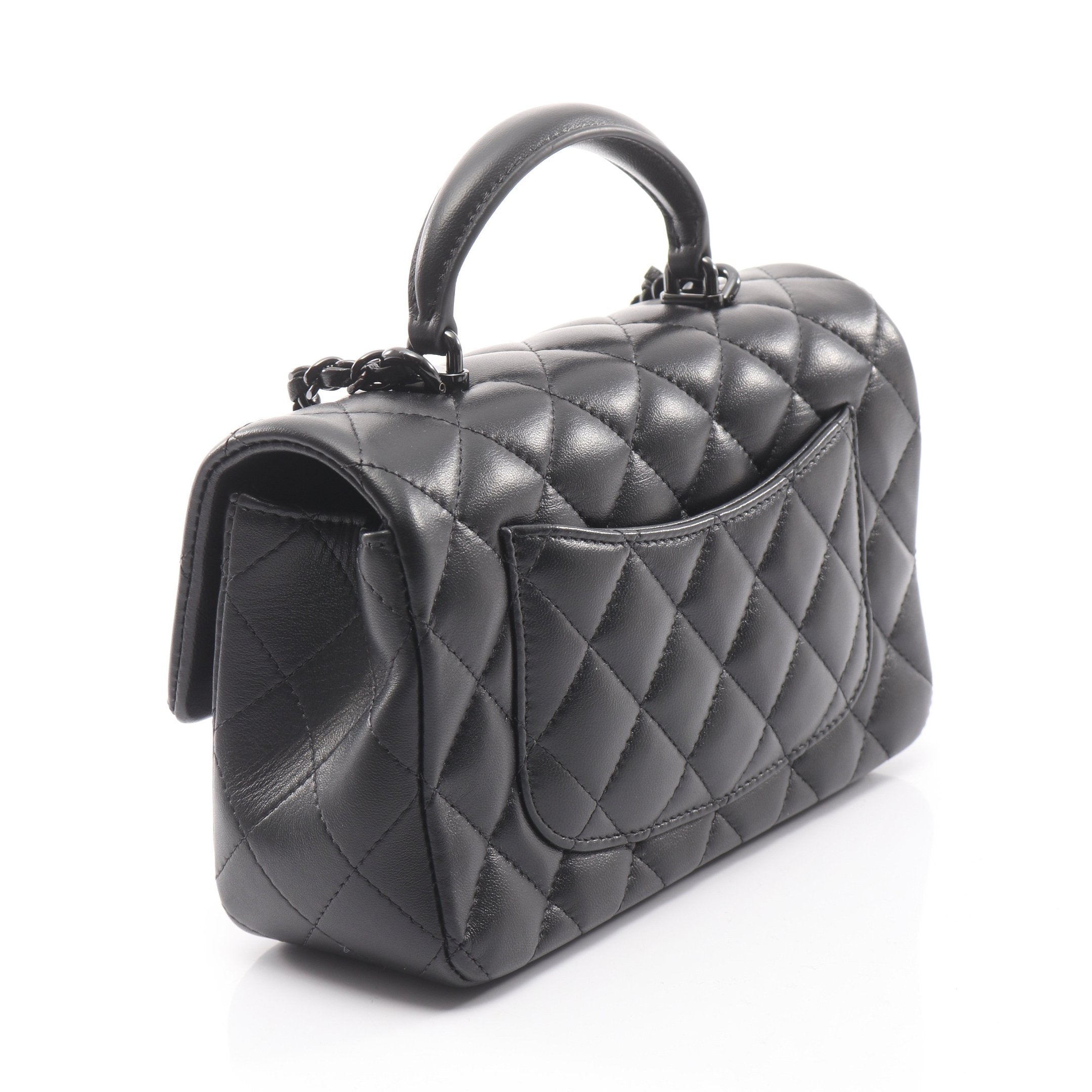 マトラッセ トップハンドル ミニ フラップ チェーンショルダーバッグ