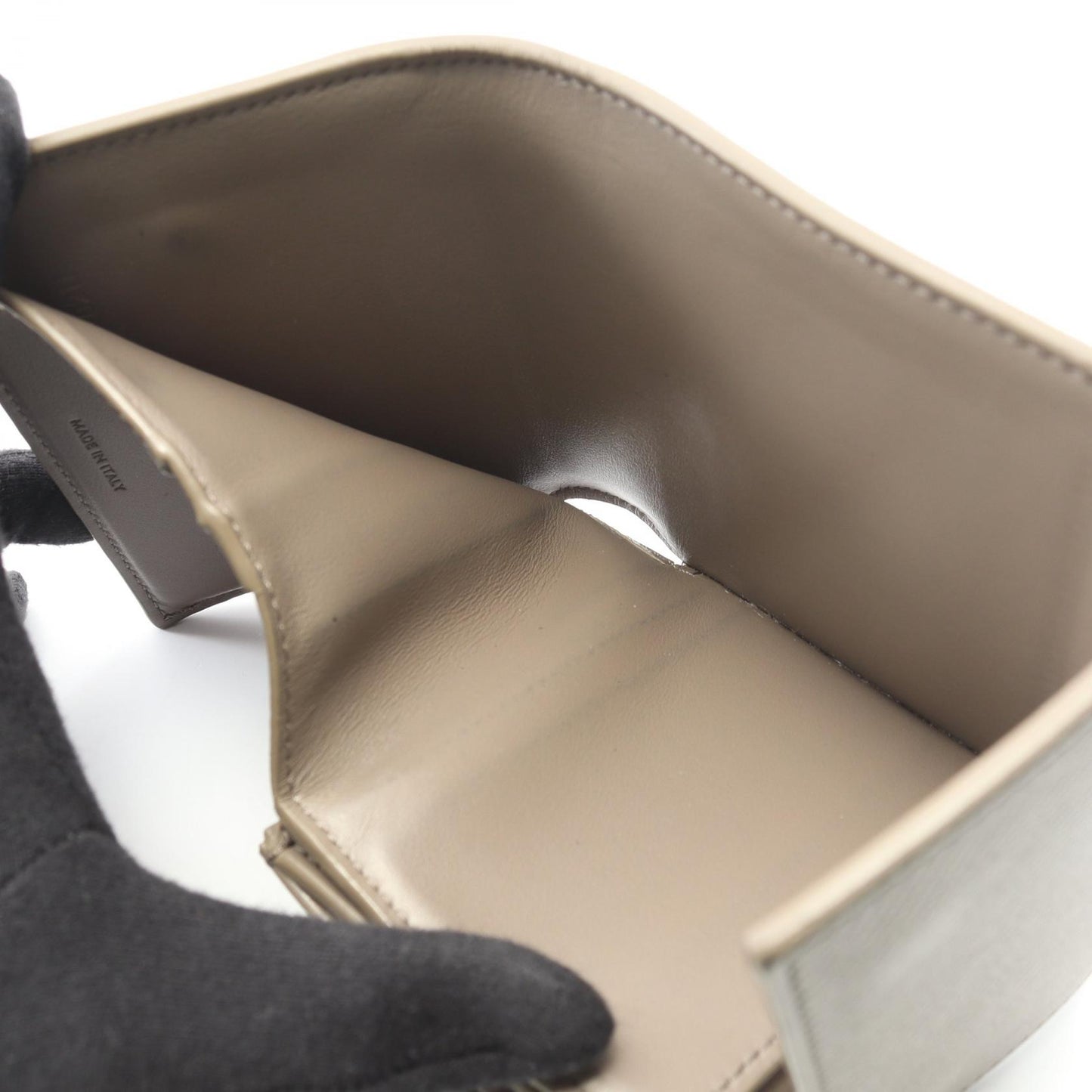 スモール トリフォールドウォレット 三つ折り財布 レザー グレーベージュ セリーヌ 財布・小物 CELINE