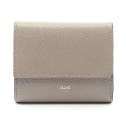 スモール トリフォールドウォレット 三つ折り財布 レザー グレーベージュ セリーヌ 財布・小物 CELINE