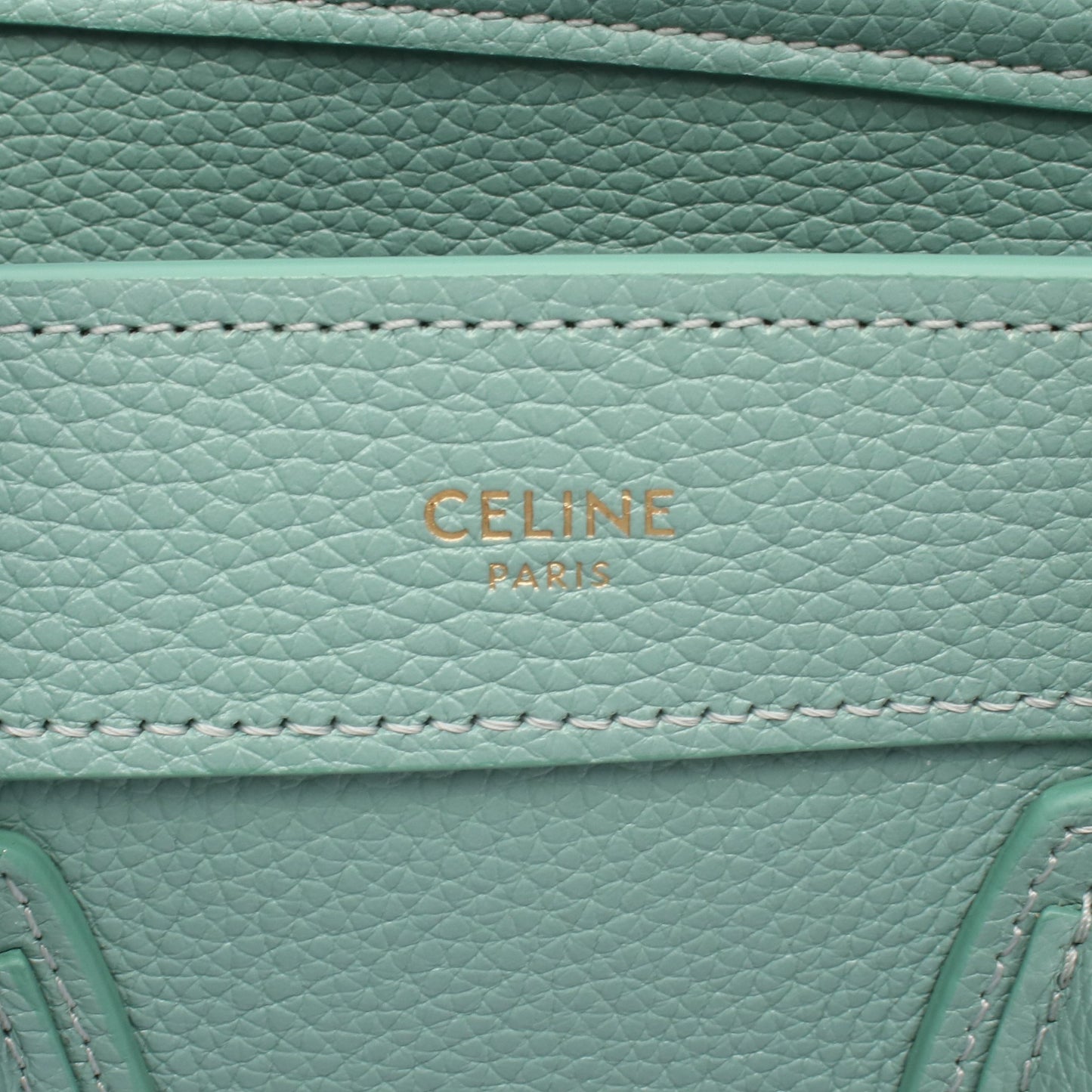 ラゲージ ナノショッパー ハンドバッグ レザー エメラルドグリーン 2WAY セリーヌ バッグ CELINE